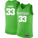 Men Johnny Green Michigan State Spartans #33 Nike NCAA 2020 Green Authentic College Stitched Basketball Jersey AZ50K68BD